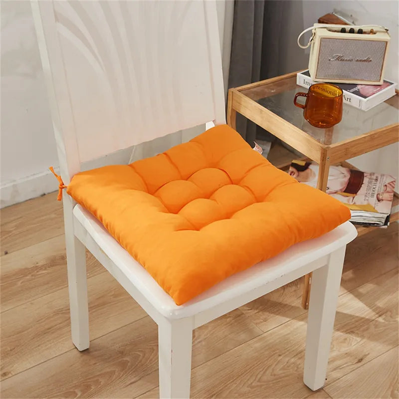 40x40cm Square Seat Cushion with Ties - Soft Comfortable Chair Pad for Home Office Car