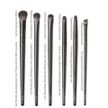 6-Piece Eye Makeup Brush Set with Synthetic Hair & Wooden Handles - Professional Cosmetic Tools