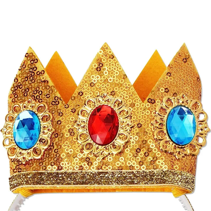 Princess Crown Headband Set Cosplay Prop for Kids Girls Halloween Carnival Accessories