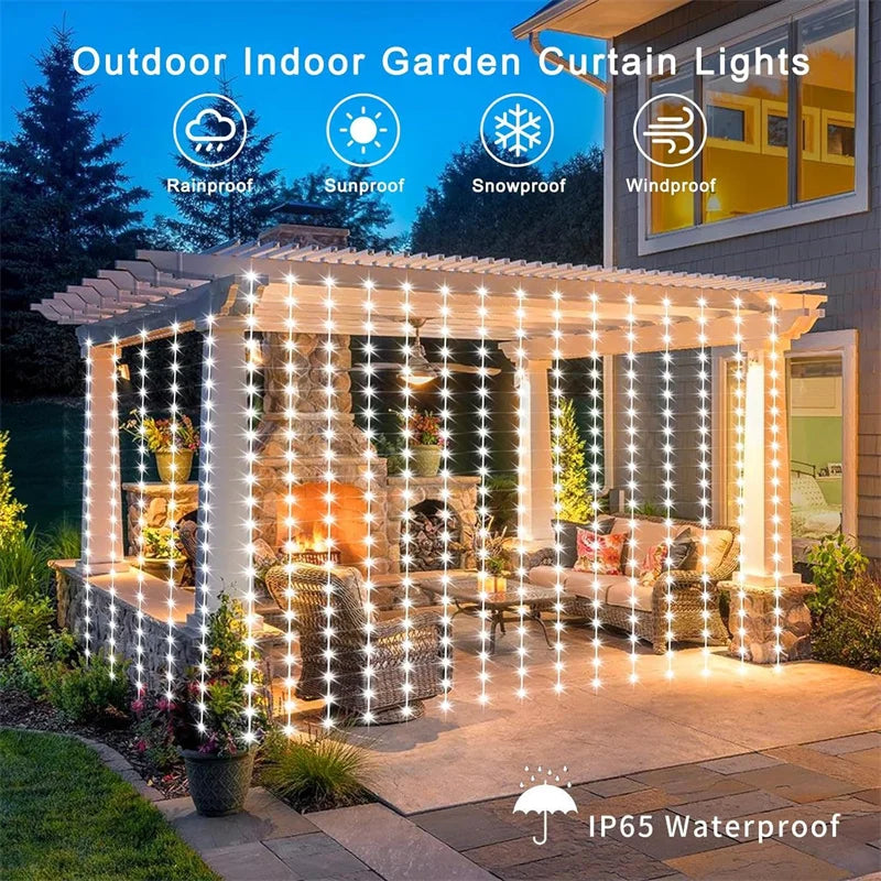 Outdoor Waterproof Solar Fairy String Lights for Garden Yard Wedding Party Decor