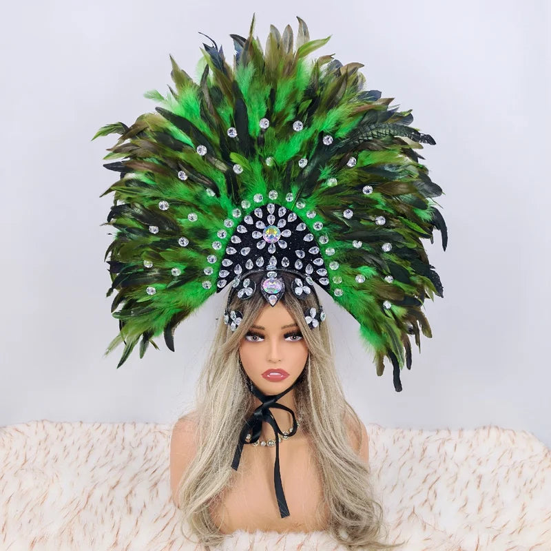 Carnival-Themed Feather Headdresses for Costumes & Party Hats