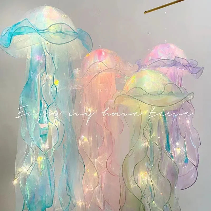 Colorful Jellyfish Lantern Night Light - Undersea Bedroom Decor & Party Atmosphere Lamp