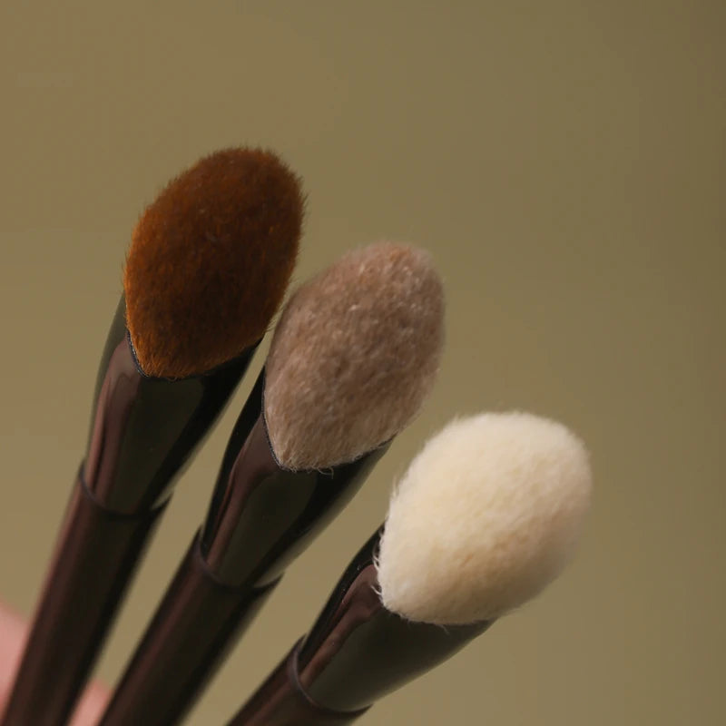 Professional Makeup Brushes - Angled Concealer Brush with Ebony Handle, Soft Goat & Weasel Hair