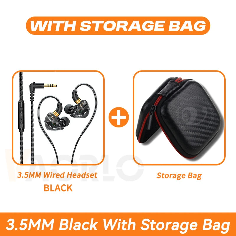 Heavy Bass In-Ear Headphones with Digital Chip & Mic - Wired 3.5MM/Type-C for Samsung & Android