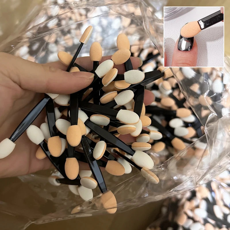 Multi-Size Double Ended Nail Art & Makeup Brush Set - Portable Manicure Tool