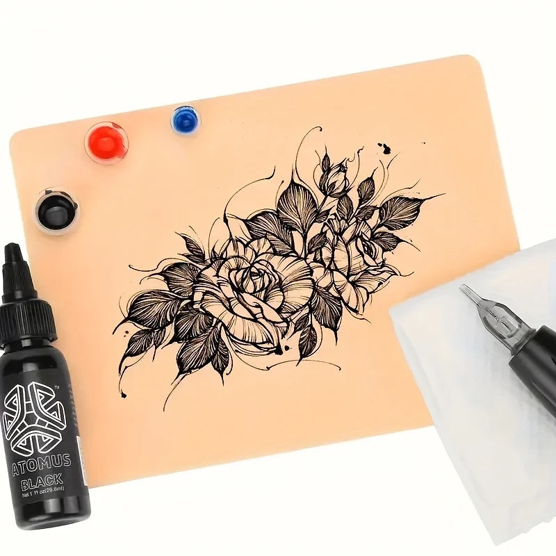 Tattoo Practice Skin - Reusable Silicone Fake Skin for Permanent Makeup Exercises