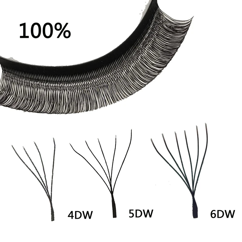 False Eyelash Extensions 5DW W Shape Mink Volume Lashes - Multiple Colors & Lengths
