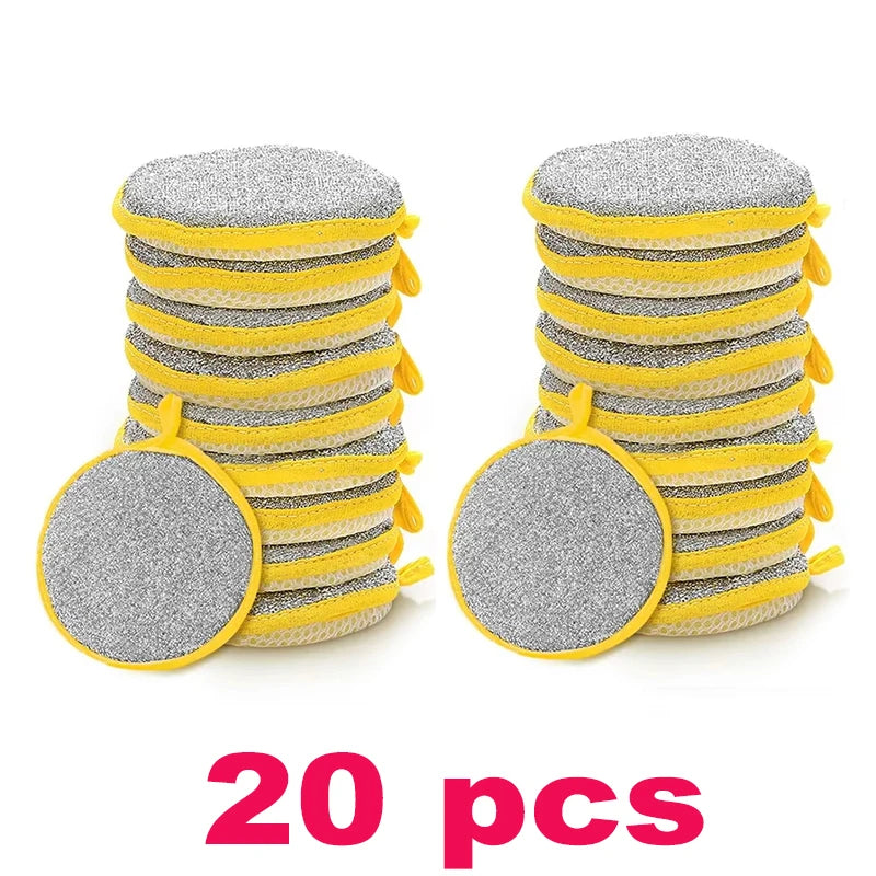 Double-Sided Dishwashing Sponge Set Non-Stick Oil Remover Kitchen Cleaning Tool