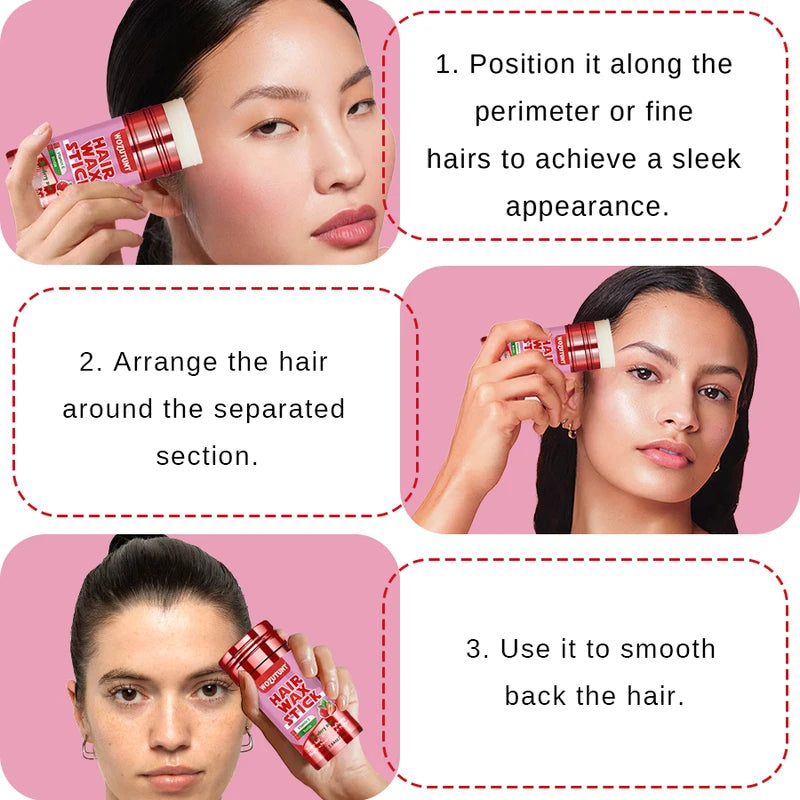 Hair Styling Wax Stick - Moisturizing Smoothing Solid Hair Pomade for Texture & Fixing