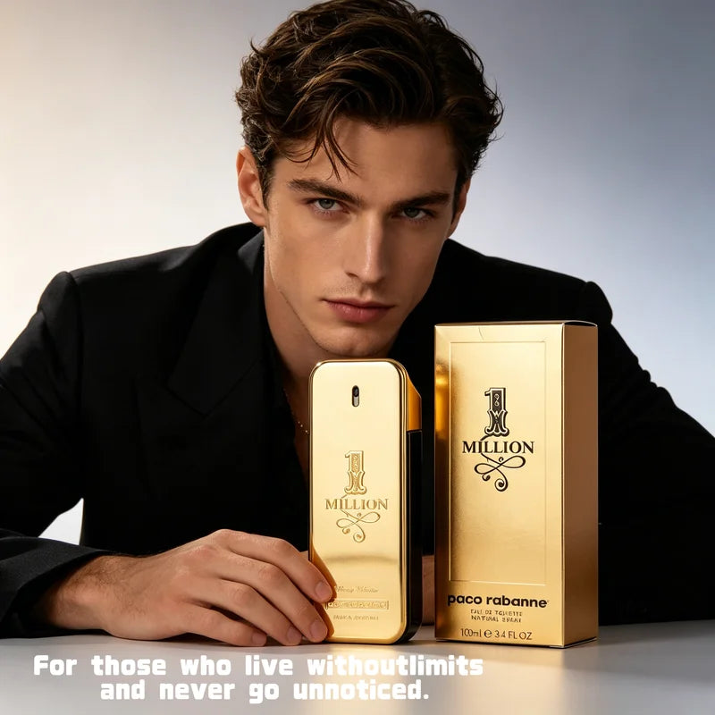 Long Lasting Men’s Perfume Spray - 1 Million Fragrance with Mandarin, Cinnamon & Amber