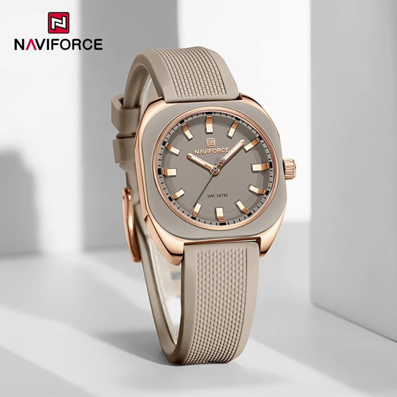 Women's Casual Silicone Strap Watch - Waterproof Fashion Quartz Wristwatch
