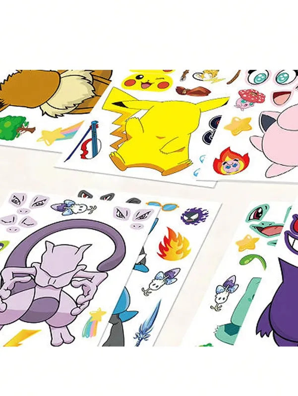 Puzzle Sticker Set for Phone Laptop Luggage Skateboard Kids Gift - 6/12 Sheets