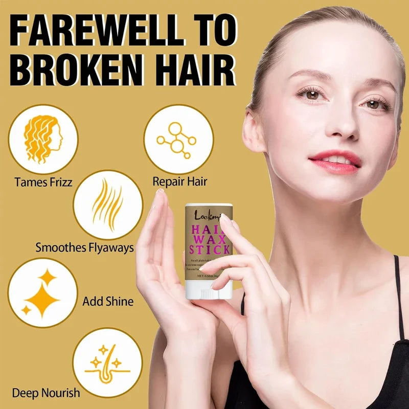 Travel Hair Wax Stick for Frizz Control & Flyaways - Small Size