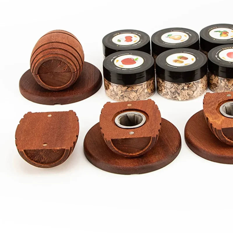 Whiskey Smoker Kit with 6 Flavors and Wood Chips for Cocktails - Infuser for Old Fashioned & Bourbon Drinks