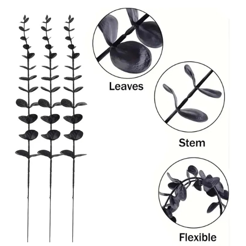 Artificial Eucalyptus Branches 50/10x Halloween Thanksgiving Floral Stems