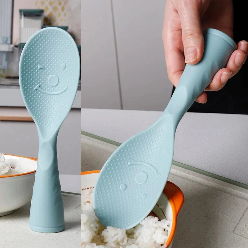 Non-Stick Plastic Rice Spoon Paddles for Cooking - Kitchen Utensil Set