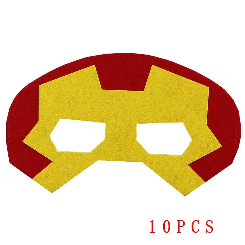10 Pcs Halloween Superhero Masks Costume Set for Parties Cosplay & Gifts