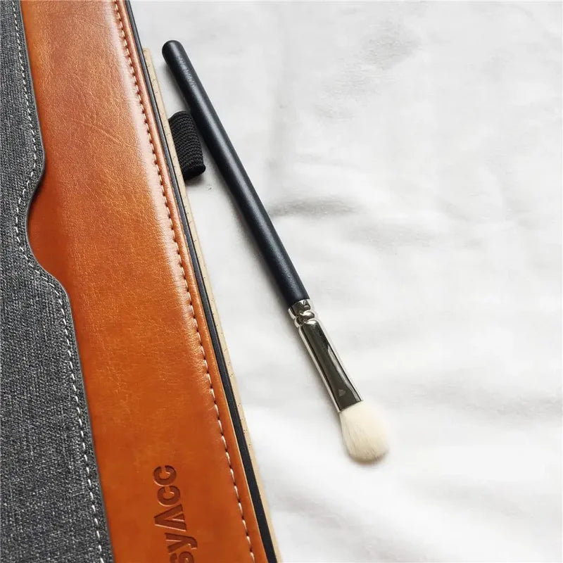Synthetic Rounded Slant Foundation & Eye Blending Brush Set – Face & Eye Makeup Tools