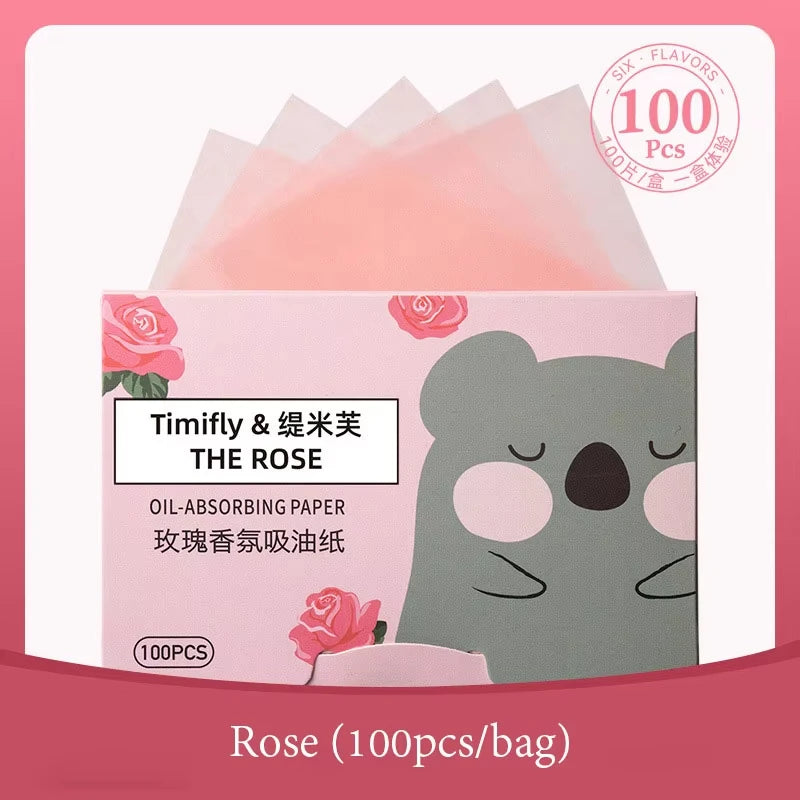 Facial Oil Absorbing Paper Sheets 100pcs Face Oil Control Blotting Sheets Skin Care