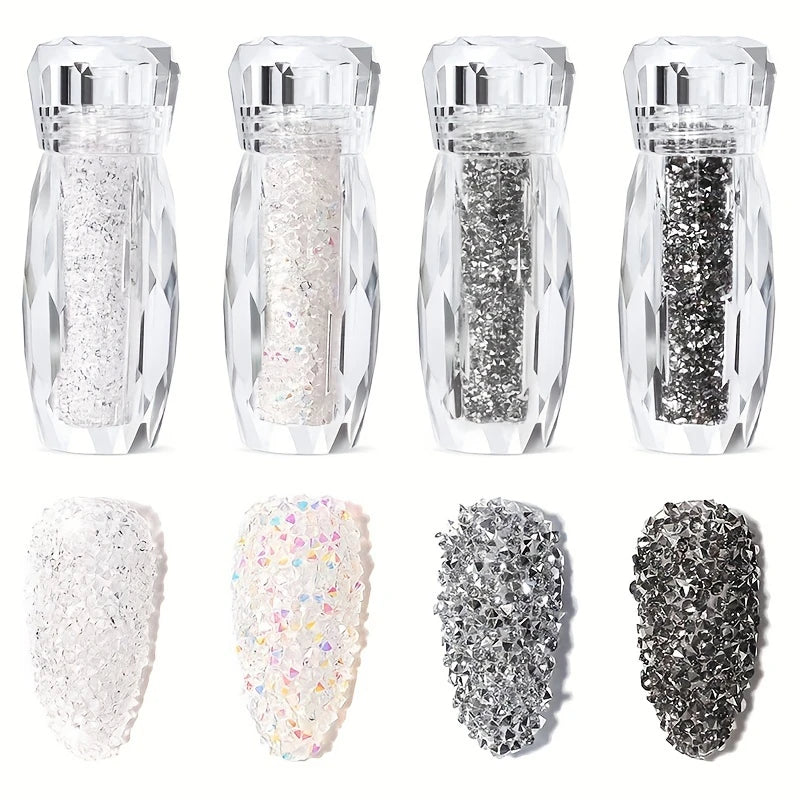 Sparkling Caviar Bead Rhinestones Set for 3D Nail Art DIY Fairy-Tale Manicure