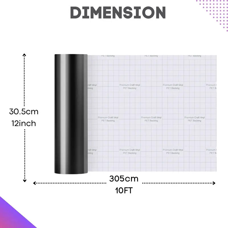 Vinyl Stickers for Crafting and DIY Projects - Permanent Adhesive Vinyl Roll