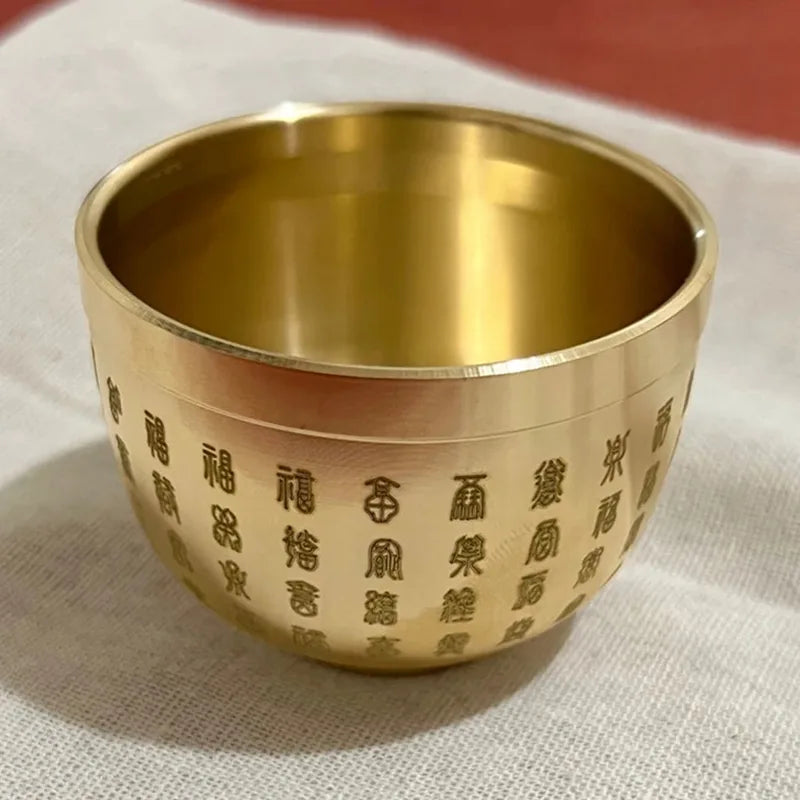 Mini Feng Shui Blessings Bowl - Copper Material, Exquisite Craftsmanship, 4.5cm or 6cm - Decorative Gift