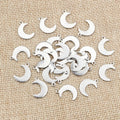 30Pcs Moon Charms 16x11mm No Fade Stainless Steel Jewelry Pendants for DIY Necklace Making