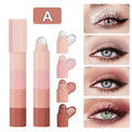 5-in-1 Eyeshadow Pencil Kit Velvet Matte & Shimmer Makeup Set - Multiple Colors