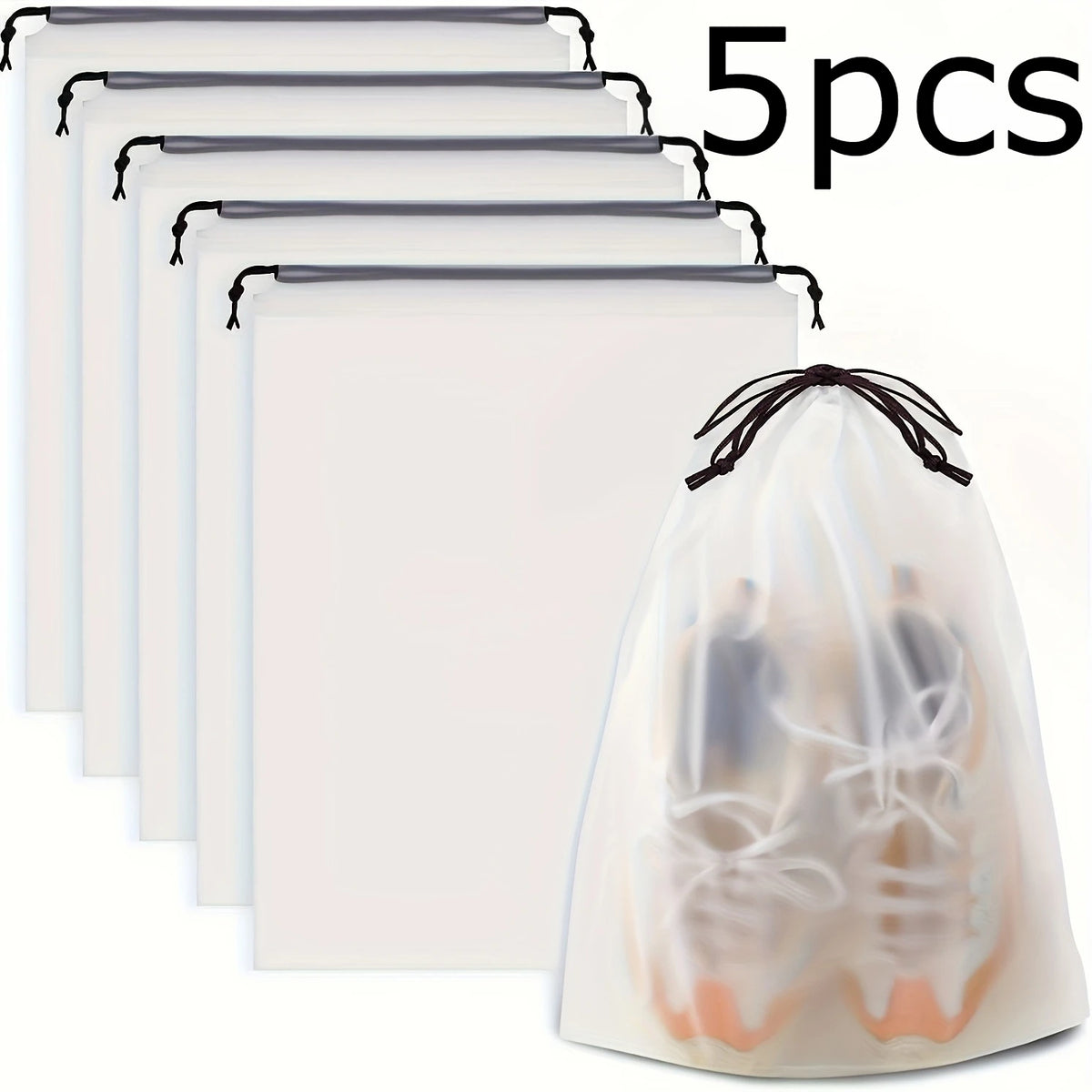Travel Shoe Storage Set - Portable Transparent Organizer Bags for Easy Packing