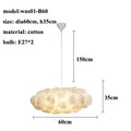 Modern Floating Cloud LED Pendant Lights - Dimmable Chandelier for Living Dining Kids Kitchen