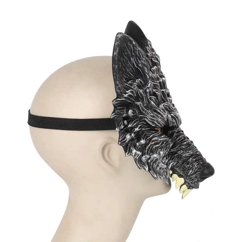 Halloween Wolf Costume Set with Mask Gloves Tail - Party Cosplay Accessories