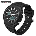 Men's Luxury Quartz Sport Watch with Dual Digital Display, Waterproof 50M