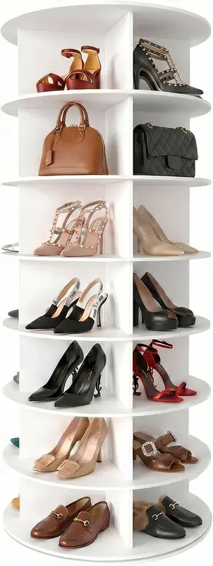 Rotating Shoe Rack Tower - 7 Tiers Spin Shoe & Accessory Organizer