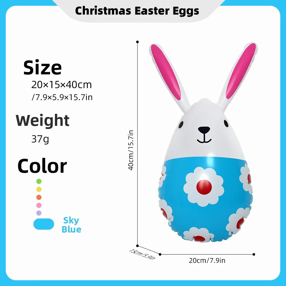 Inflatable Easter Bunny Egg Yard Decoration - Spring Festive Outdoor Toy