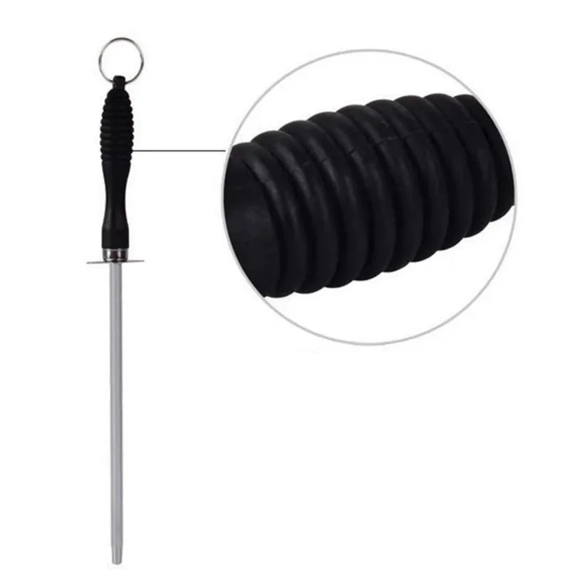 Professional Carbon Steel Knife Sharpener Rod with ABS Handle - Durable Kitchen Tool