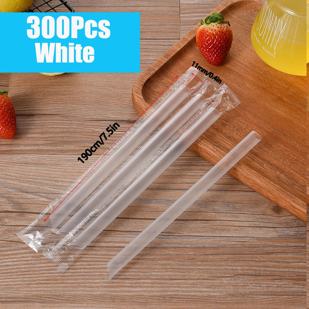 Jumbo Smoothie Drinking Straws - Large Bubble Tea Milkshake Eco-Friendly Pack