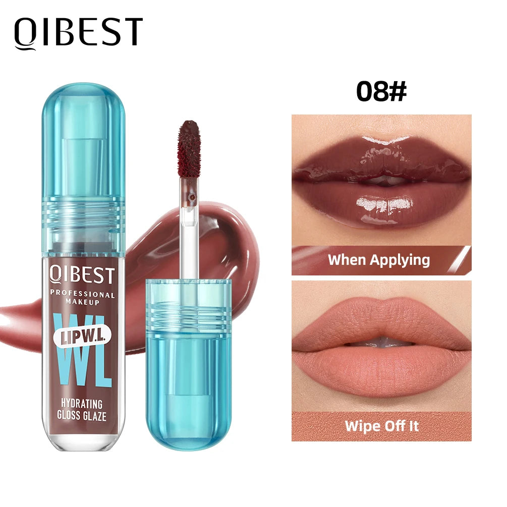 Hydrating Lip Gloss with Mirror Water Glazed Long Lasting Moisturizer