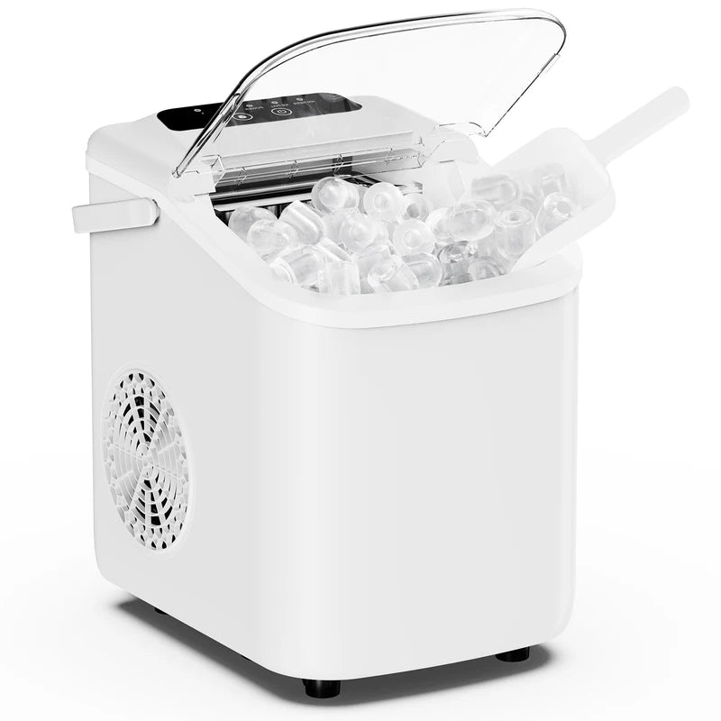 Portable Countertop Ice Maker with Scoop & Basket - 9 Cubes in 6 Mins, Multiple Colors