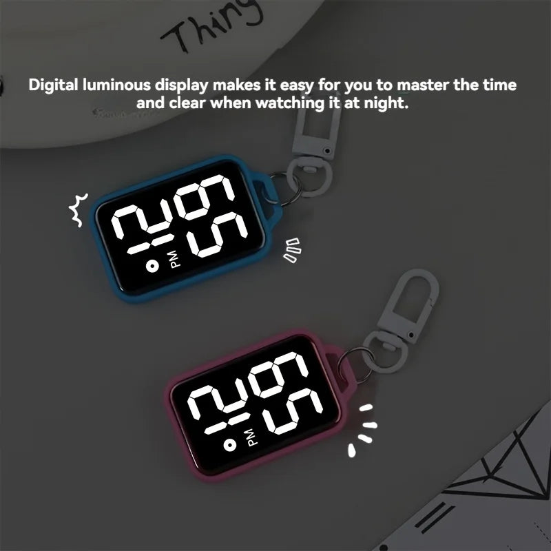 Digital Electronic Watch Keychain - Touch Display Luminous Pendant