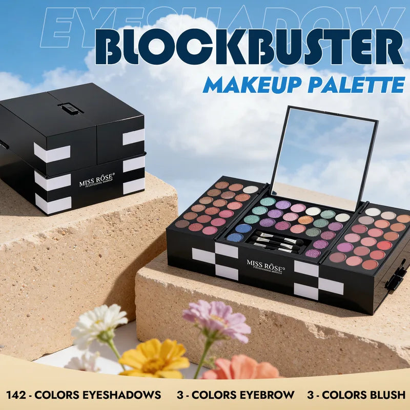Multi-Functional Makeup Box with Mirror & Eye Shadow Palette Set for Stage Makeup