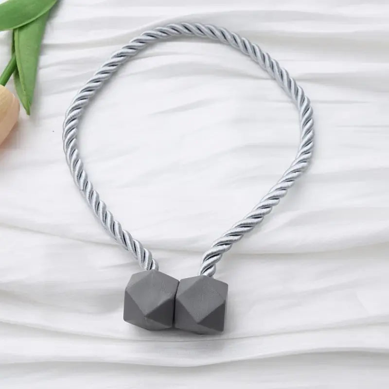 Magnetic Window Curtain Tiebacks 2Pcs Adjustable Rhombus Style Home Decor