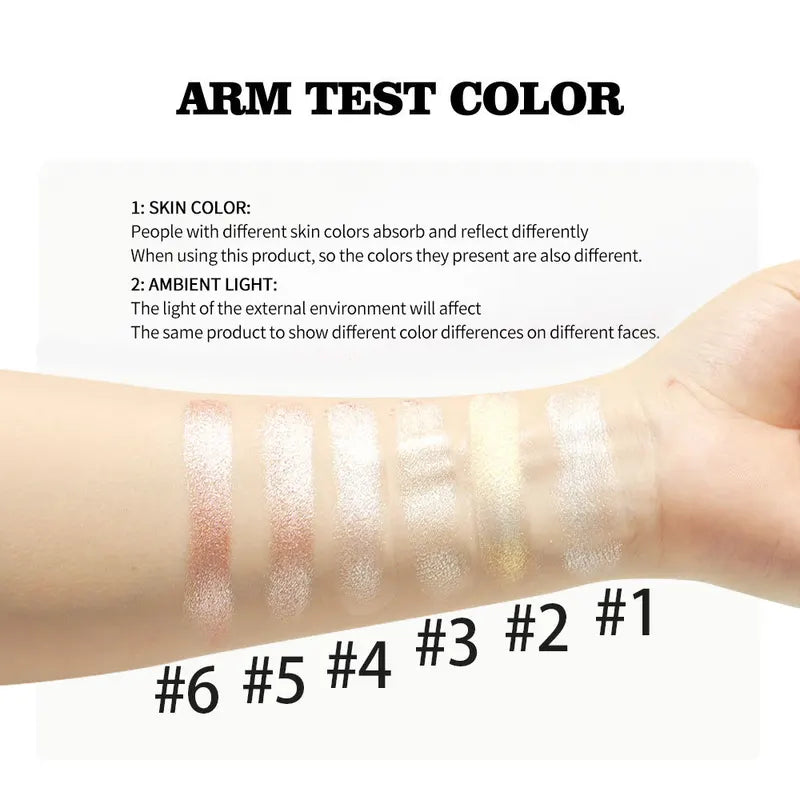 Glitter Highlight & Contour Palette - Natural Brightening 3D Face Makeup