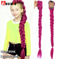 Synthetic Braided Purple Ponytail Hair Extension for Kids & Girls Halloween Costume