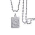 Personalized Gold & Silver Letter Necklace - 18K Gold-Plated Chain Pendant for Men & Women