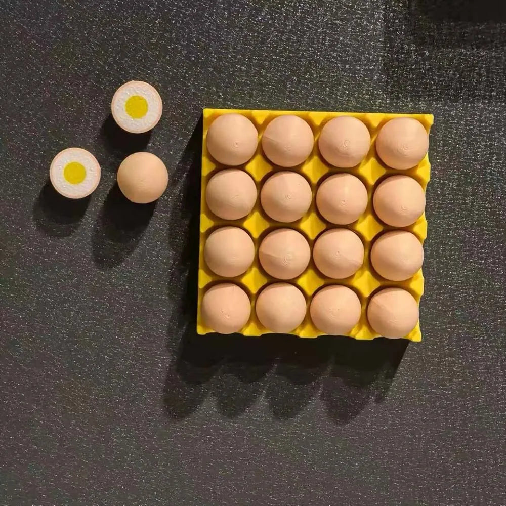 Egg Fridge Magnets Set - Cute 3D Egg-Shaped Refrigerator Decoration