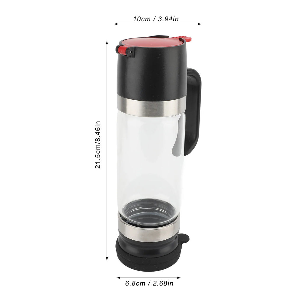Honey Dispenser 350ml Glass Syrup Bottle with Handle Drip-Free Pouring