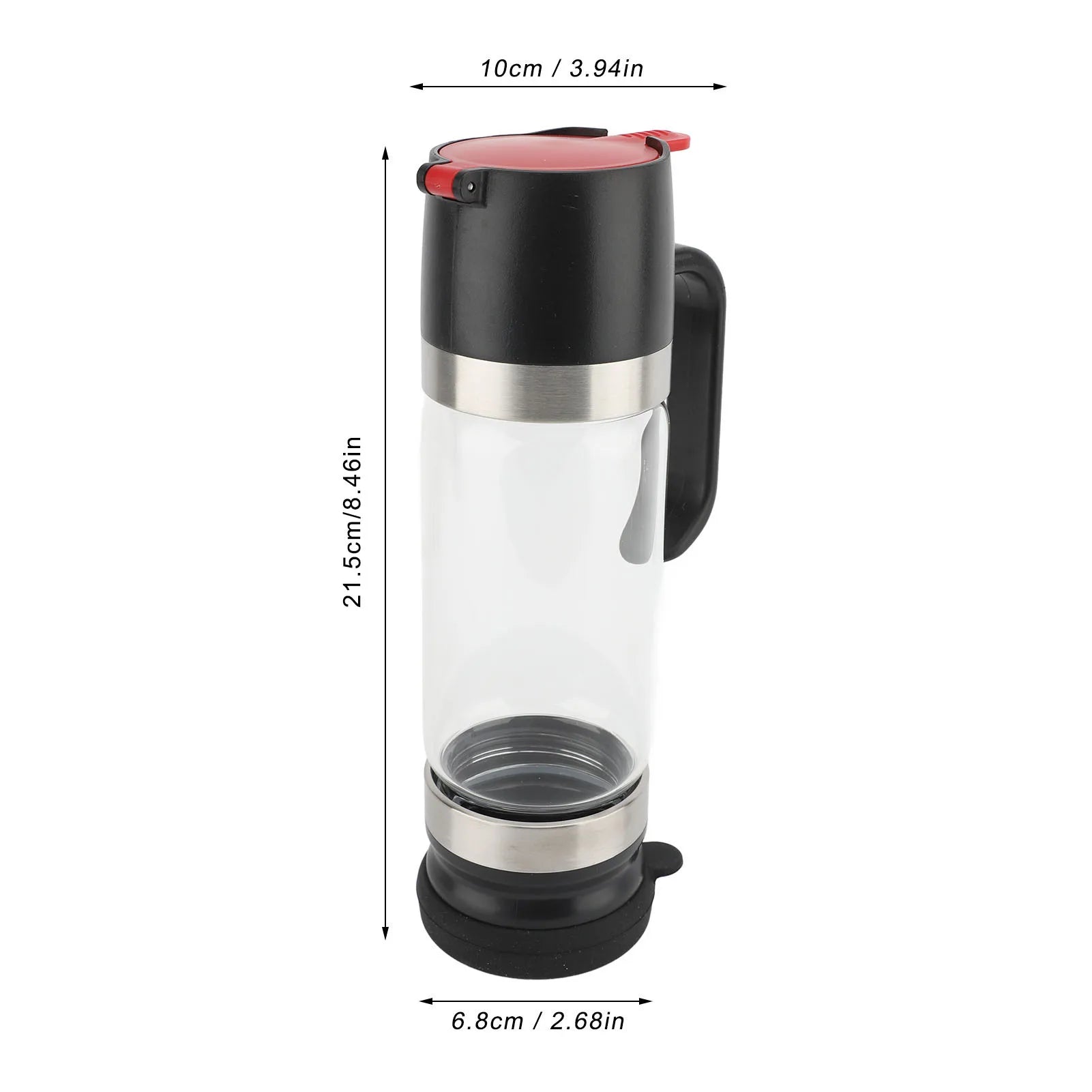 Honey Dispenser 350ml Glass Syrup Bottle with Handle Drip-Free Pouring