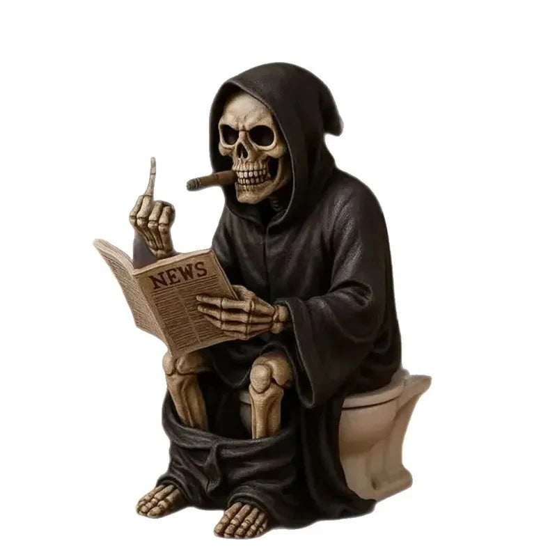Resin Toilet Death God Statue Halloween Decoration Small Gift