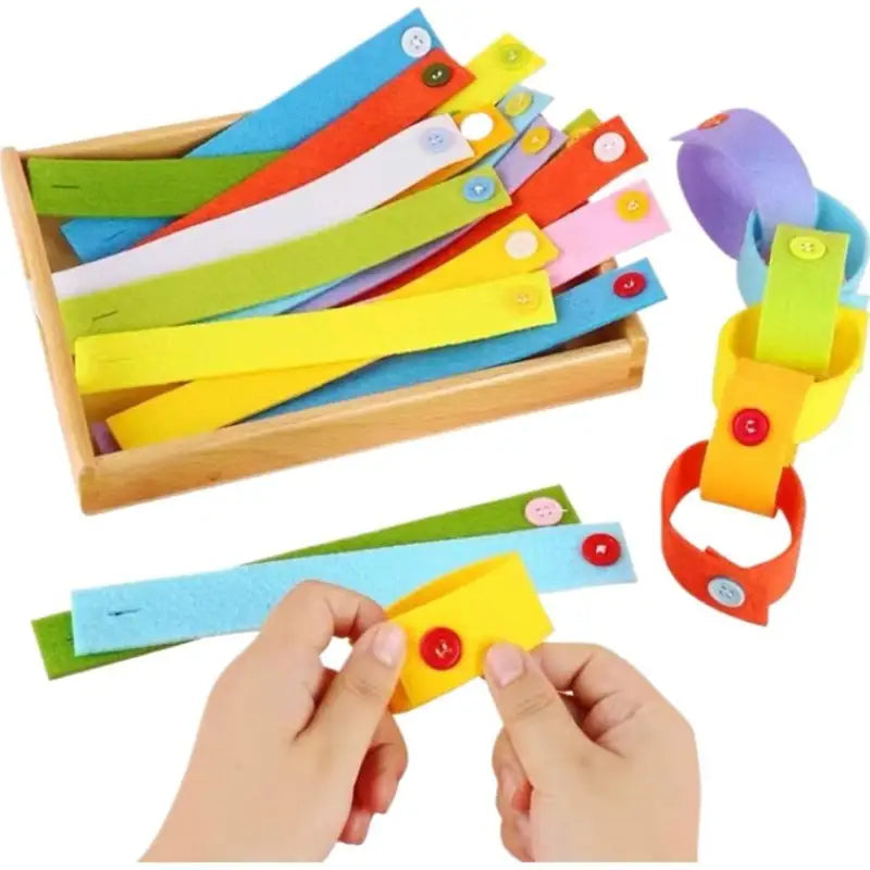 Montessori Felt Button Toy Set for Fine Motor Skill Development & Dress Practice