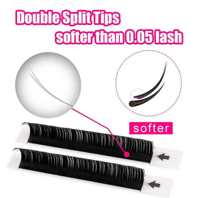 Flat Eyelash Extensions 5-7mm Ultra Soft Volume False Lashes Matte Black